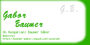 gabor baumer business card