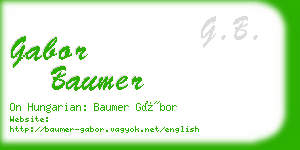 gabor baumer business card